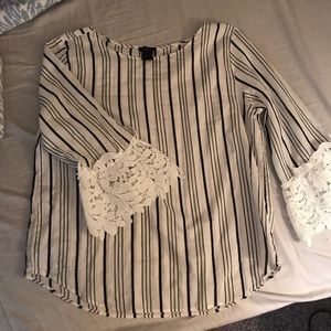 3 quarter length stripped shirt